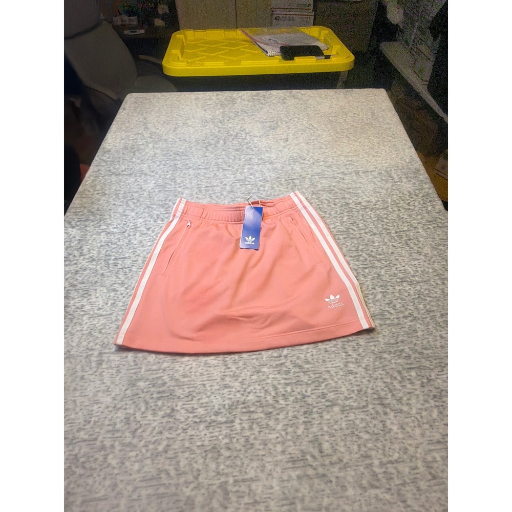 Adidas Kids Girls Pink Three Stripe Athletic Mini Skirt Size M NWT